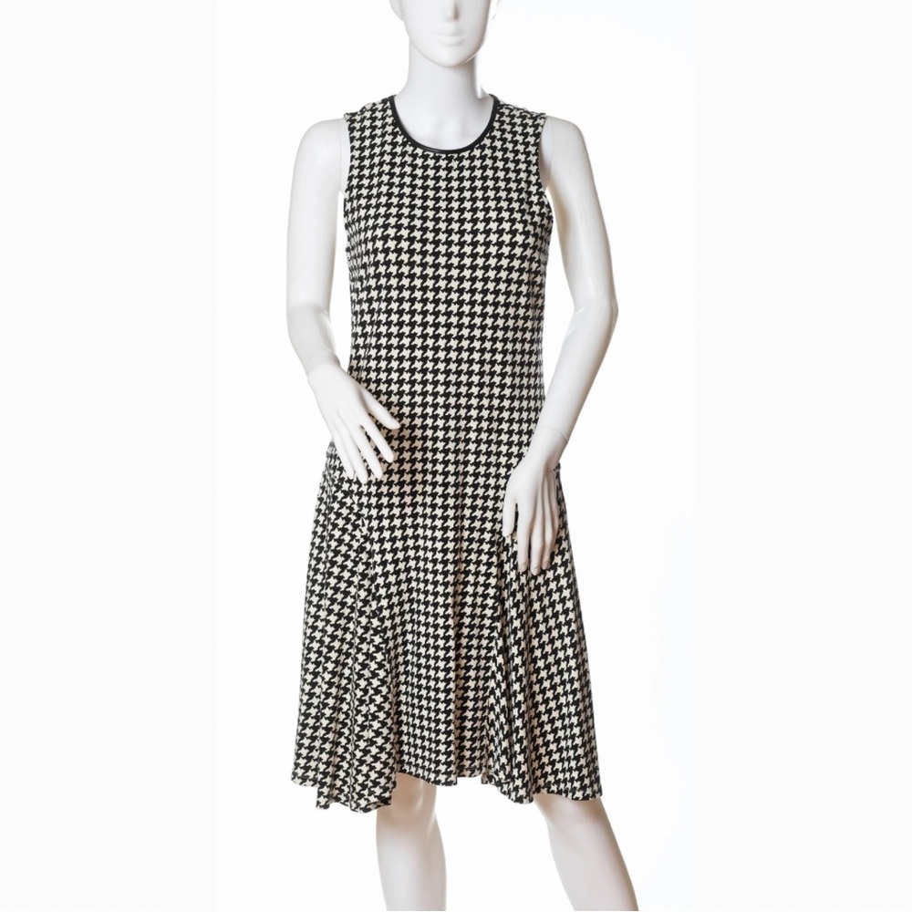 NWOT Ralph Lauren dress in black and white houndstooth size M